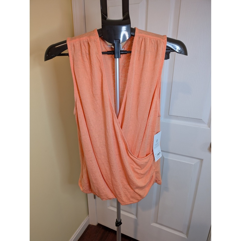Athleta Breezy Wrap Tank Cactus‎ Peach Draped Activewear NWT - Size XL